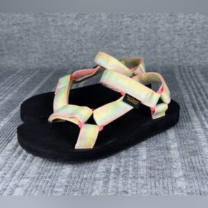 Teva Sandals Youth Girls Size 1 Tie Dye Water Shoes Adjustable Straps Comfy